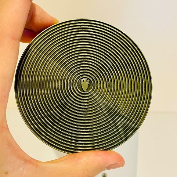 L'Objet Empty White Limoges Porcelain Candle Holder Jar Container with Brass Lid - Picture 5 of 11